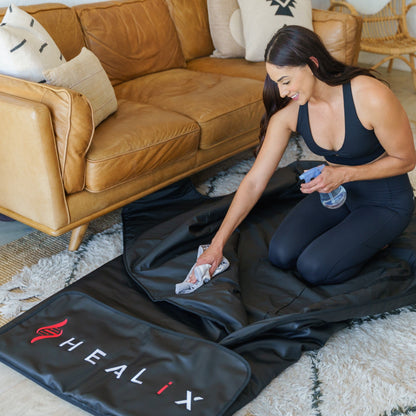 Healix Infrared Sauna Blanket Velcro Black easy to clean
