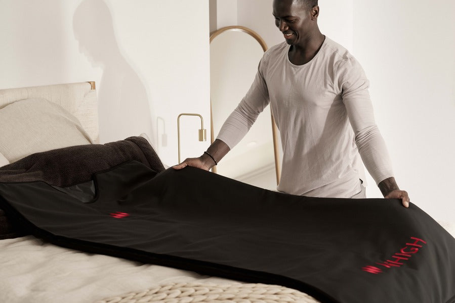 MiHigh Gravity Portable Infrared Sauna Blanket Bed Setup